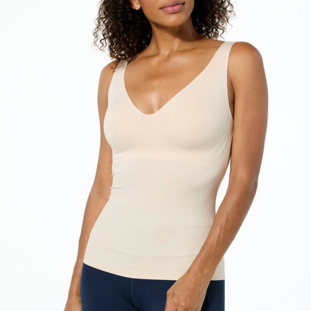 Rhonda Shear Gel Tank with Additional Back Support Light Beige Size XL NWOT